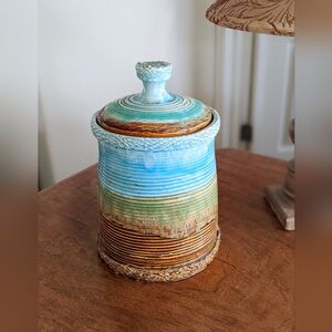 Handcrafted Studio Pottery Jar with Lid
